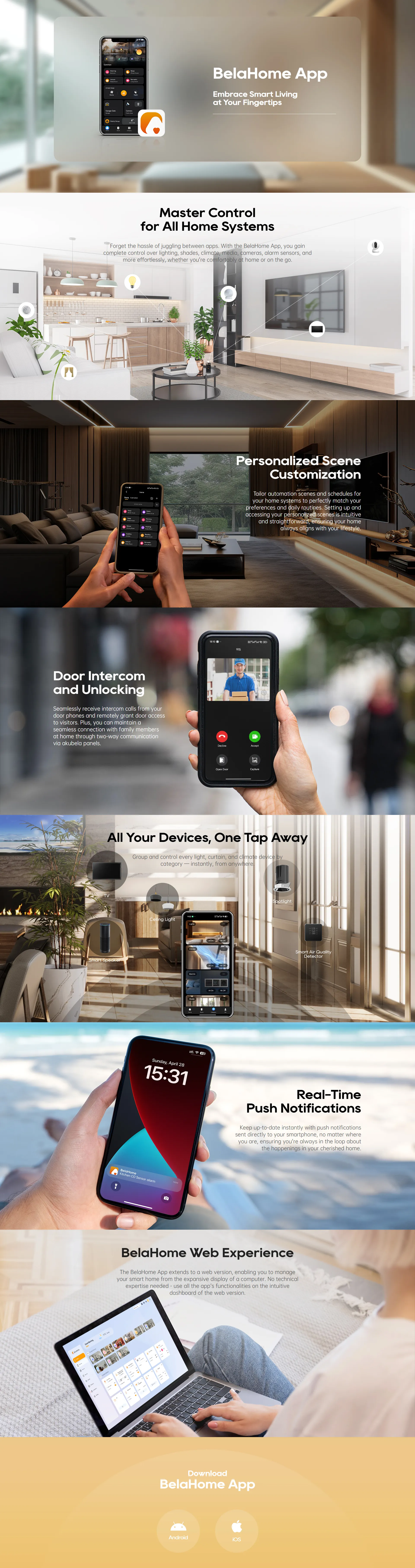 Akubela BelaHome App feature