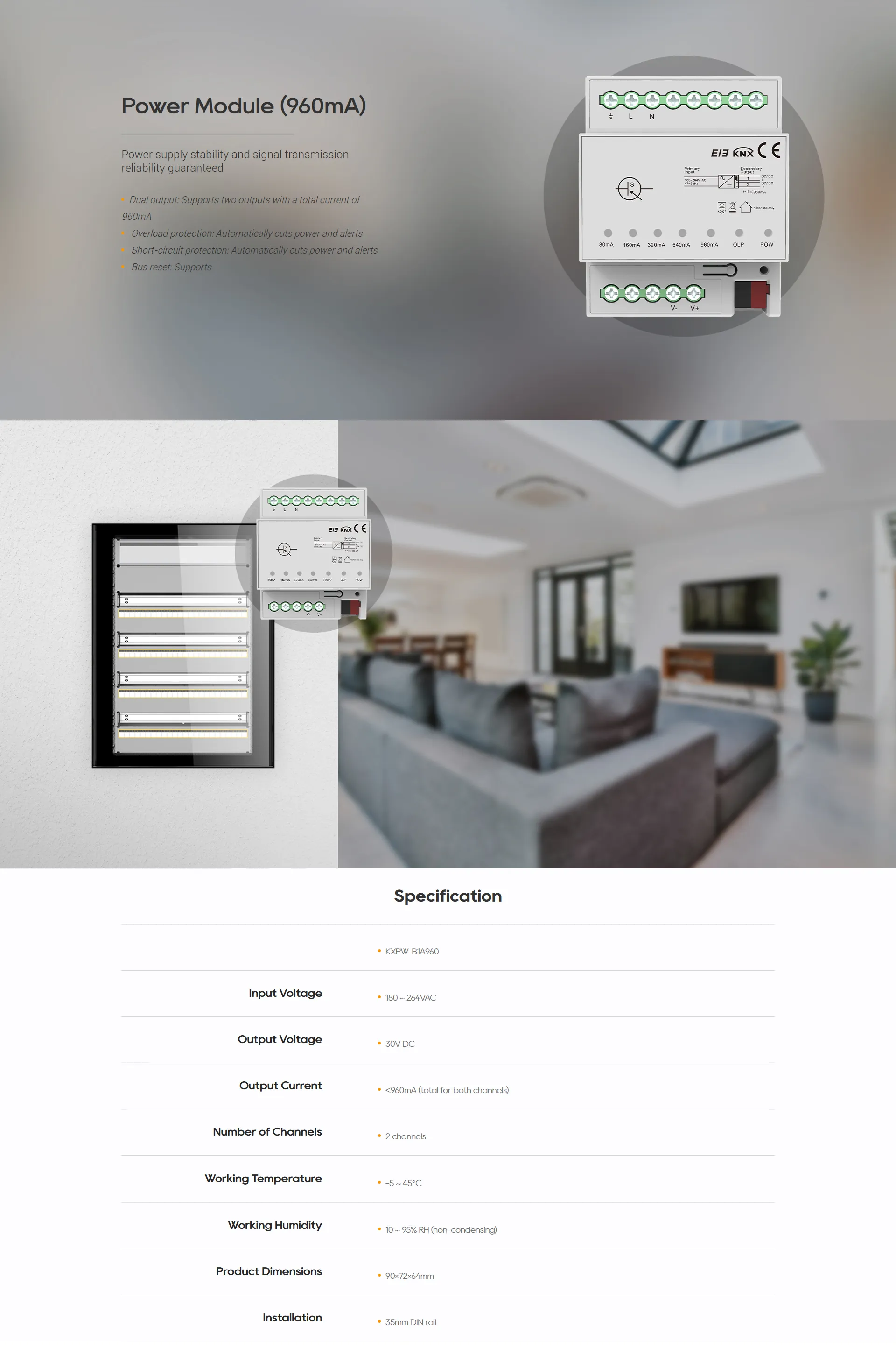 Akubela KNX 960mA Power Module feature