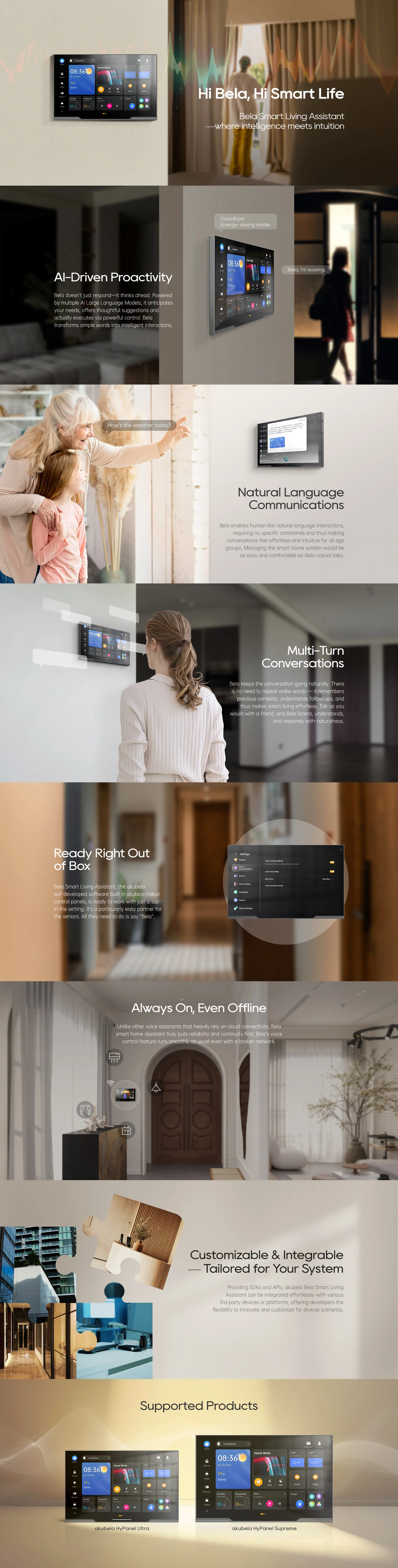 Akubela Bela Smart Living Assistant feature