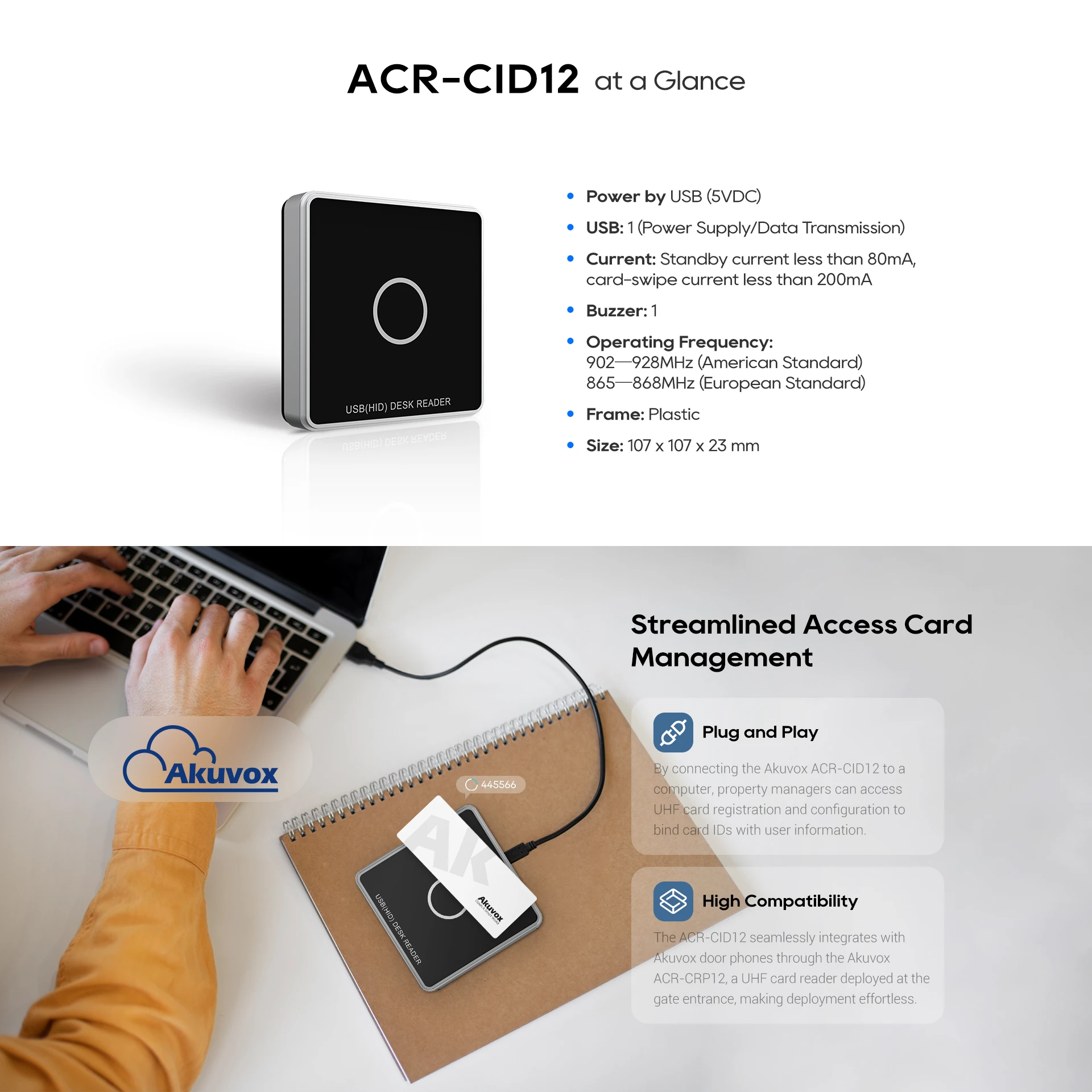 Akuvox ACR-CID12 features