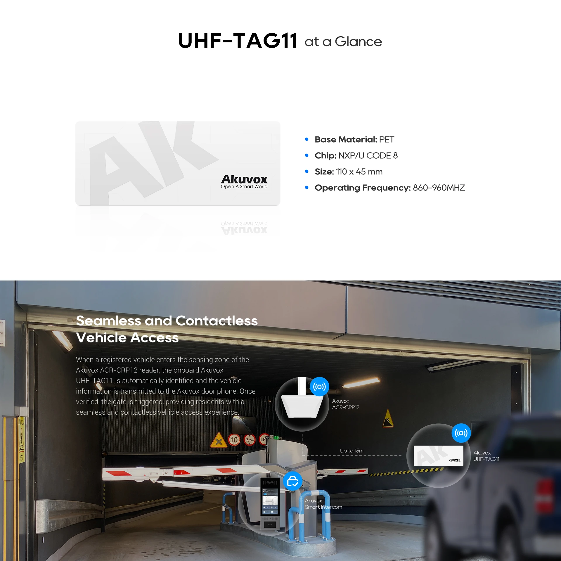 Akuvox UHF-TAG11 features