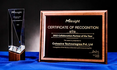 Milesight Collaboration Partner of the Year 2022 — Cohesive Technologies award 2022