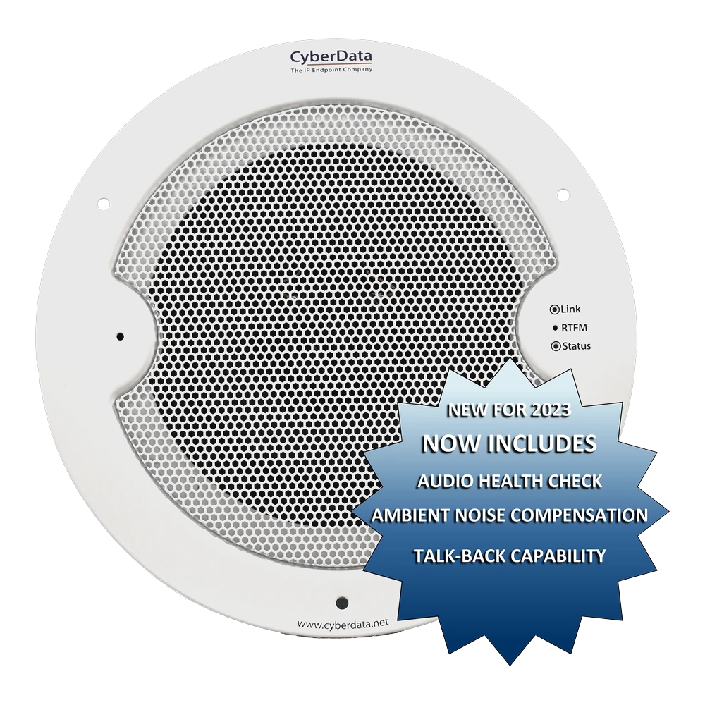CyberData InformaCast Enabled Speaker w/Talk-back - 9003 Signal White thumbnail 2